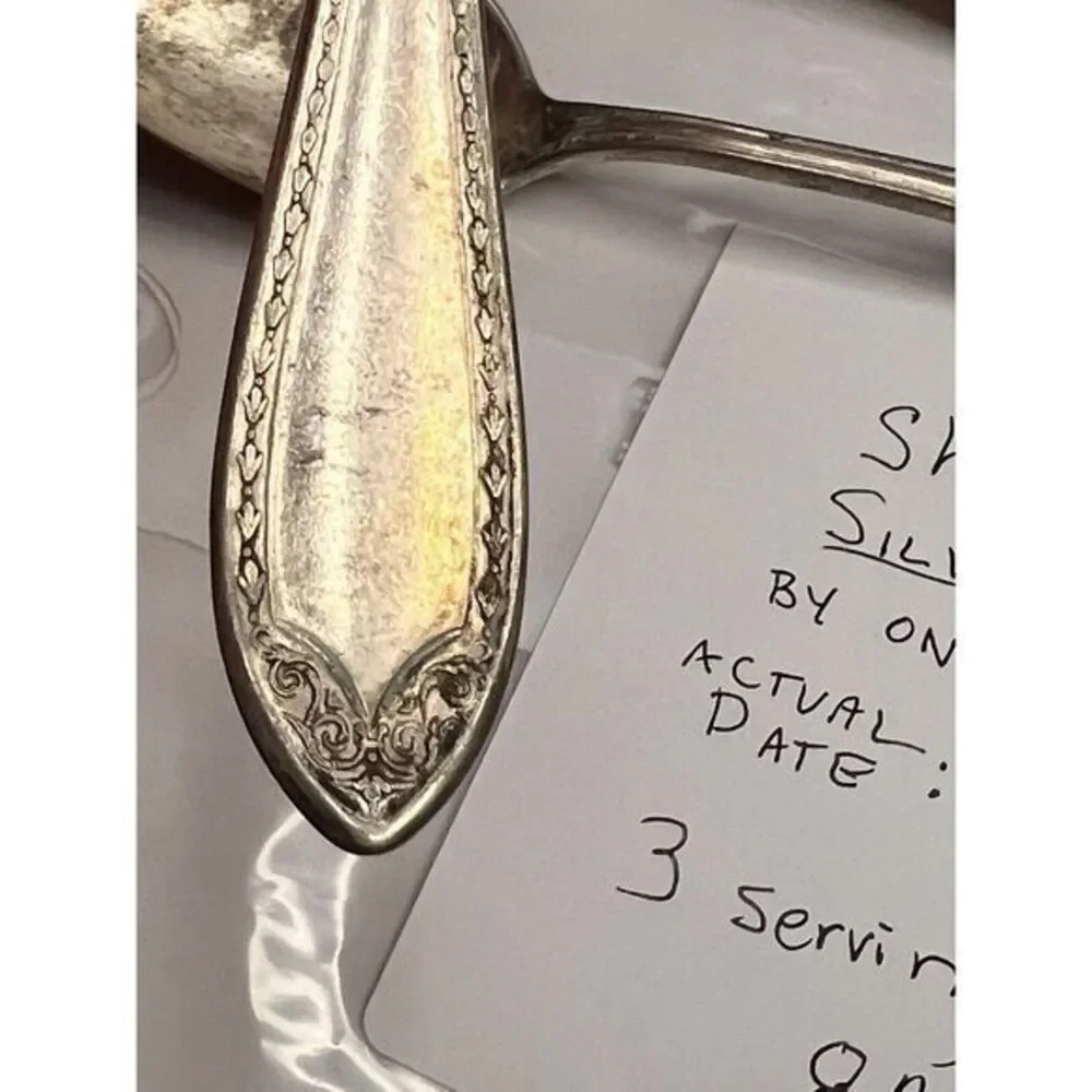 Sheraton Silverplate By Oneida Silver 1910-1942 Silverware 3 Serving Spoons Cpix